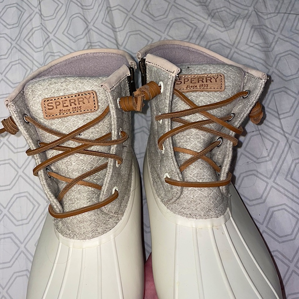 sperry saltwater wool duck boots size 8.5 - Picture 2 of 4
